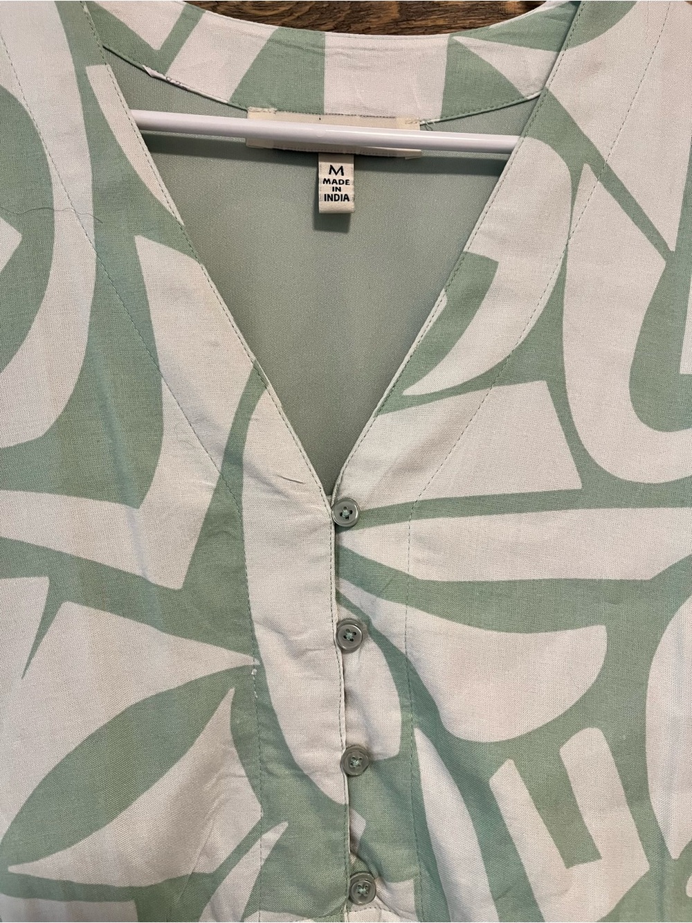 Harlow & Rose Casual Mint & White Abstract Print Maxi Dress - Picture 3 of 4